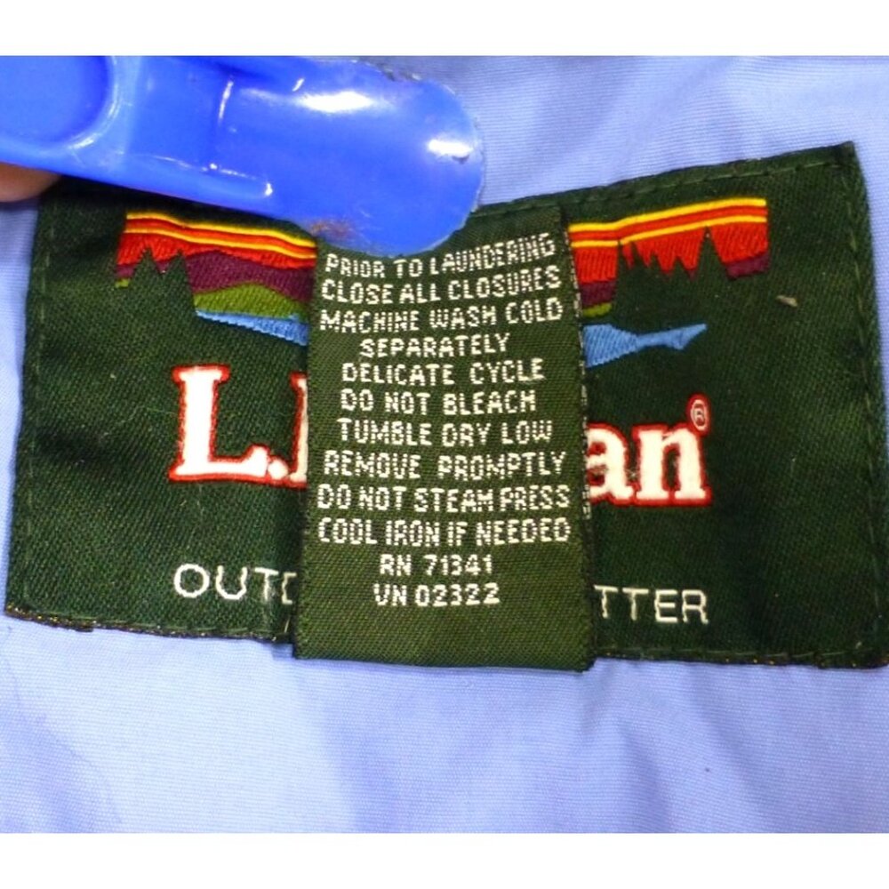 Womens L.L. Bean Outdoor Outfitter Jacket Petite Large Thinsulate Ultra Blue Nyl - Picture 12 of 16